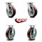 Service Caster 8 Inch Kingpinless Poly on Polyolefin Wheel Swivel Caster Swivel 2 Rigid, 2PK SCC-KP30S820-PPUR-2-R-2 - alternate 7